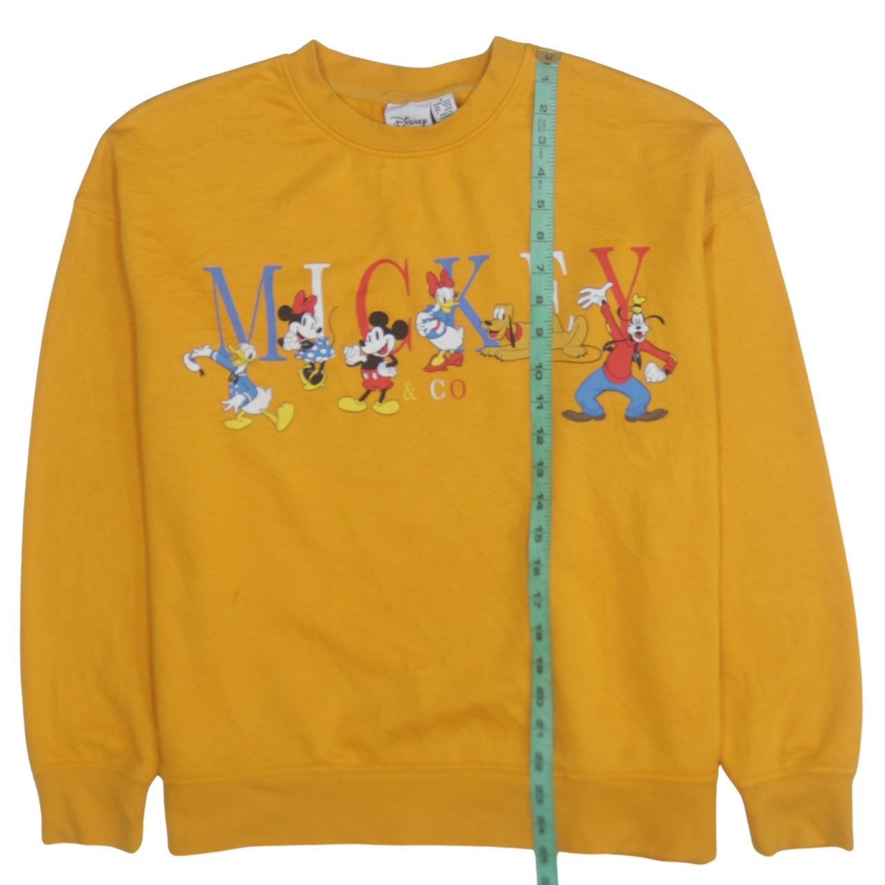 Womens UK Size 12/14 Disney Yellow Pullover Sweatshirt