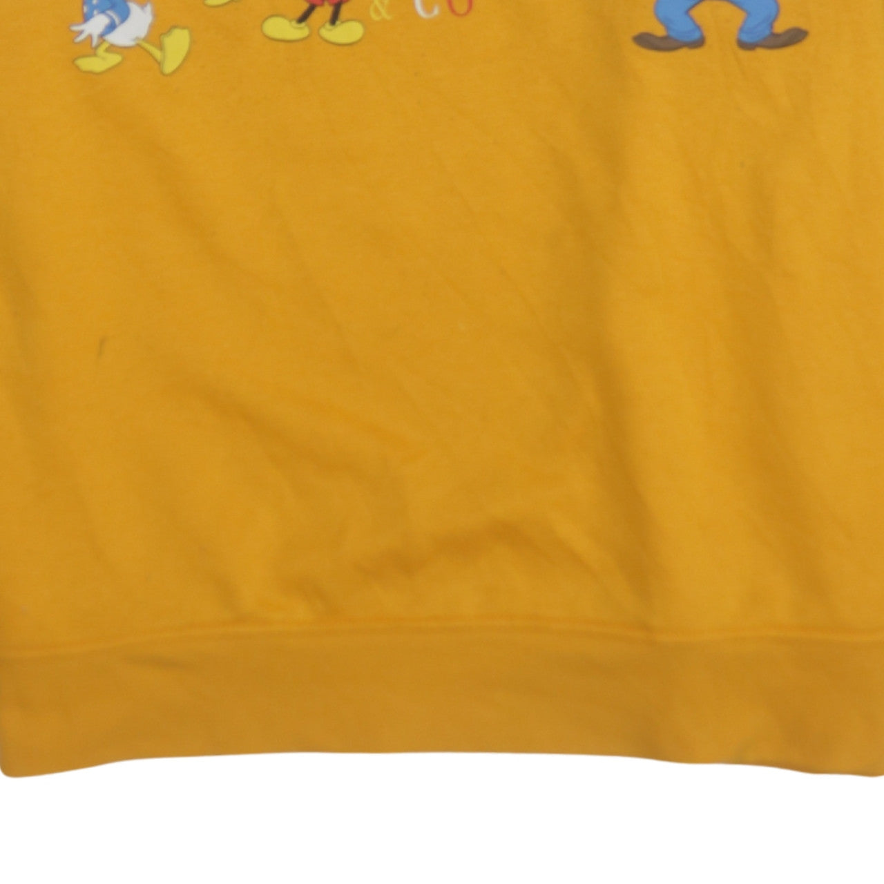 Womens UK Size 12/14 Disney Yellow Pullover Sweatshirt