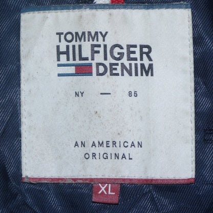 Mens UK Size XL Tommy Hilfiger Denim Blue Puffer Jacket