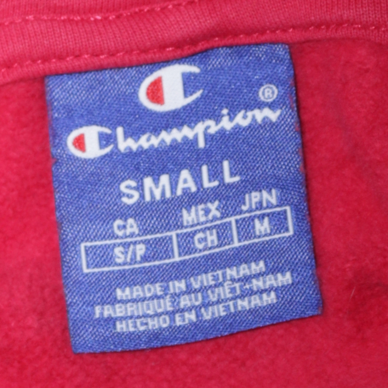 Mens UK Size S Champion Red Pullover Hoodie