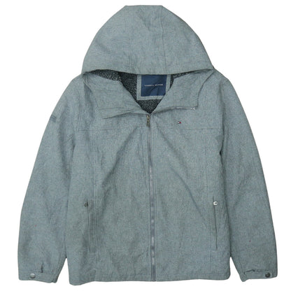 Tommy Hilfiger Men's Grey XL Windbreaker Hooded Jacket