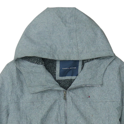 Tommy Hilfiger Men's Grey XL Windbreaker Hooded Jacket