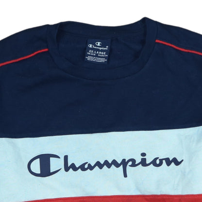Champion Boys Navy Red Colourblock Crew Neck Sweatshirt 15-16 Years 2XL