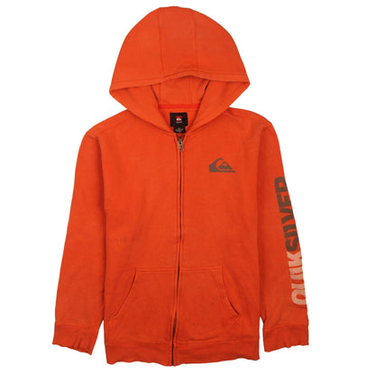Teens UK Size XL Quiksilver Orange Full Zip Hoodie