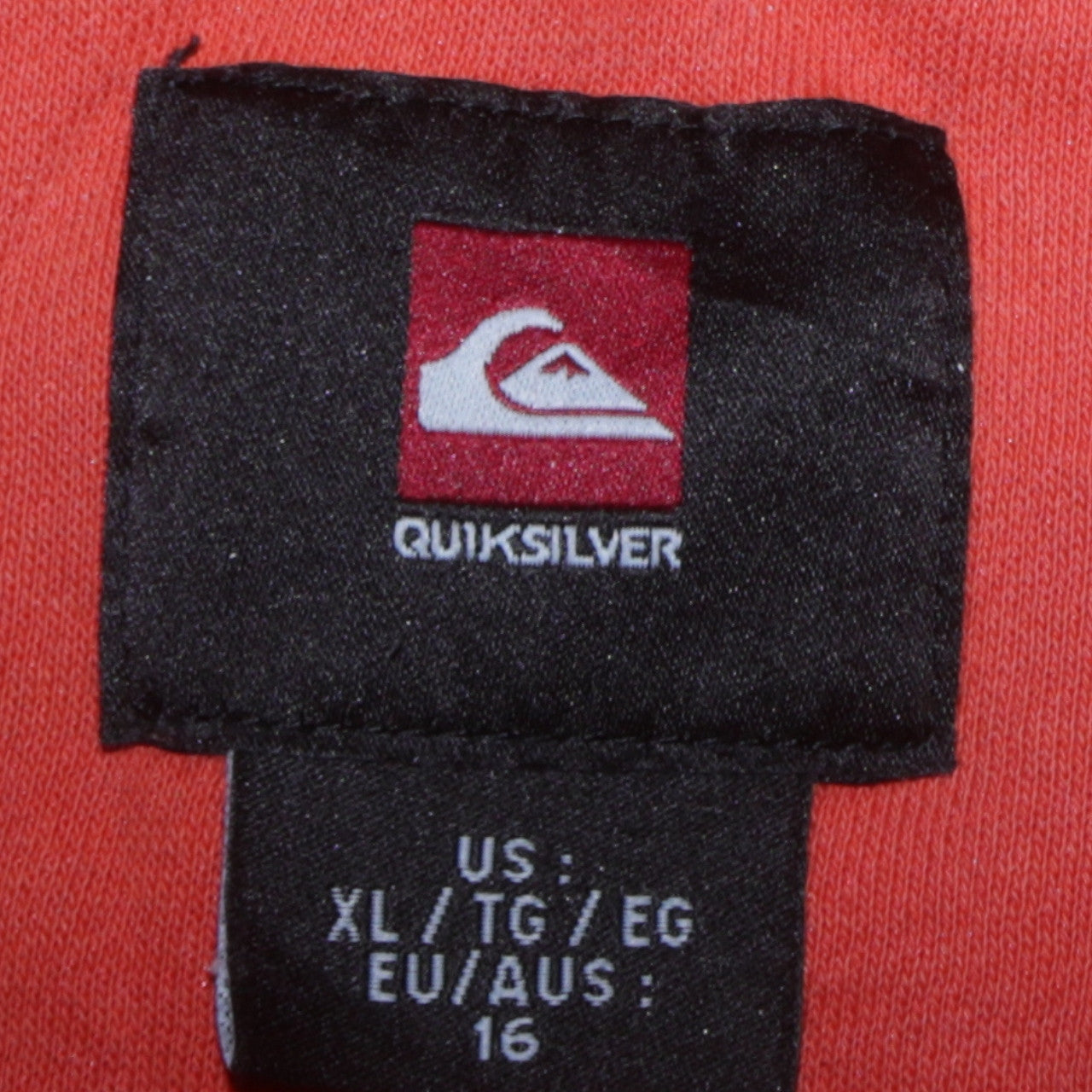 Teens UK Size XL Quiksilver Orange Full Zip Hoodie