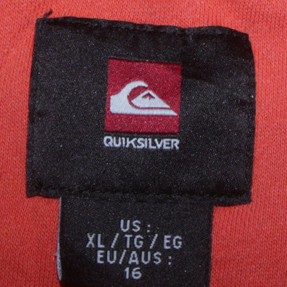 Teens UK Size XL Quiksilver Orange Full Zip Hoodie
