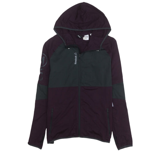 Womens UK Size L Reebok Purple Full Zip Hoodie