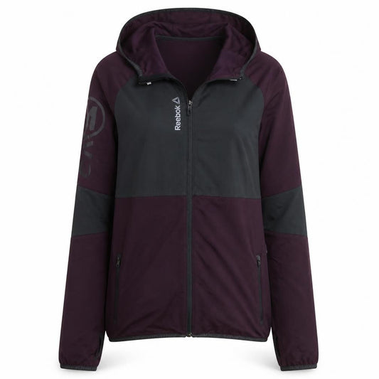 Womens UK Size L Reebok Purple Full Zip Hoodie
