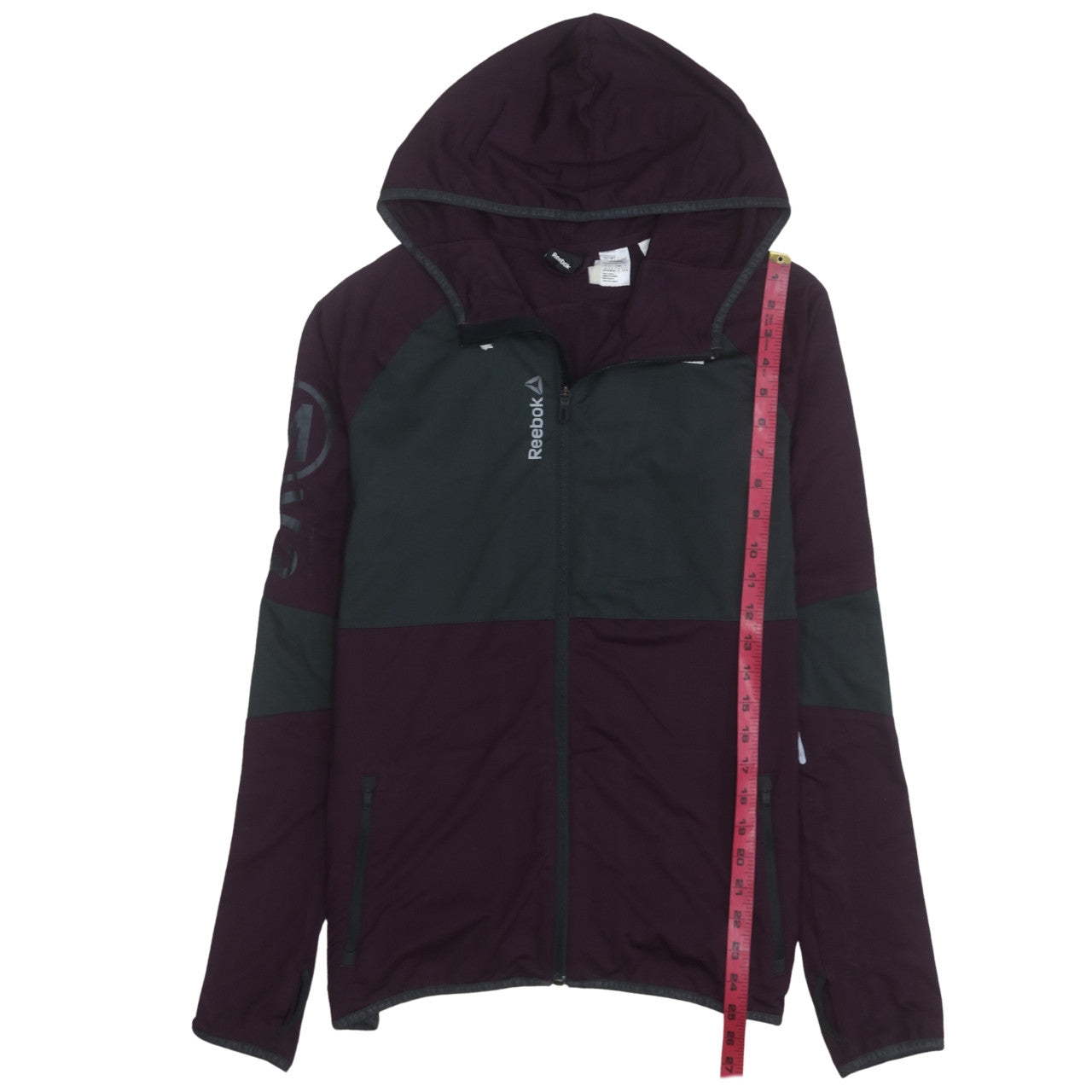 Womens UK Size L Reebok Purple Full Zip Hoodie