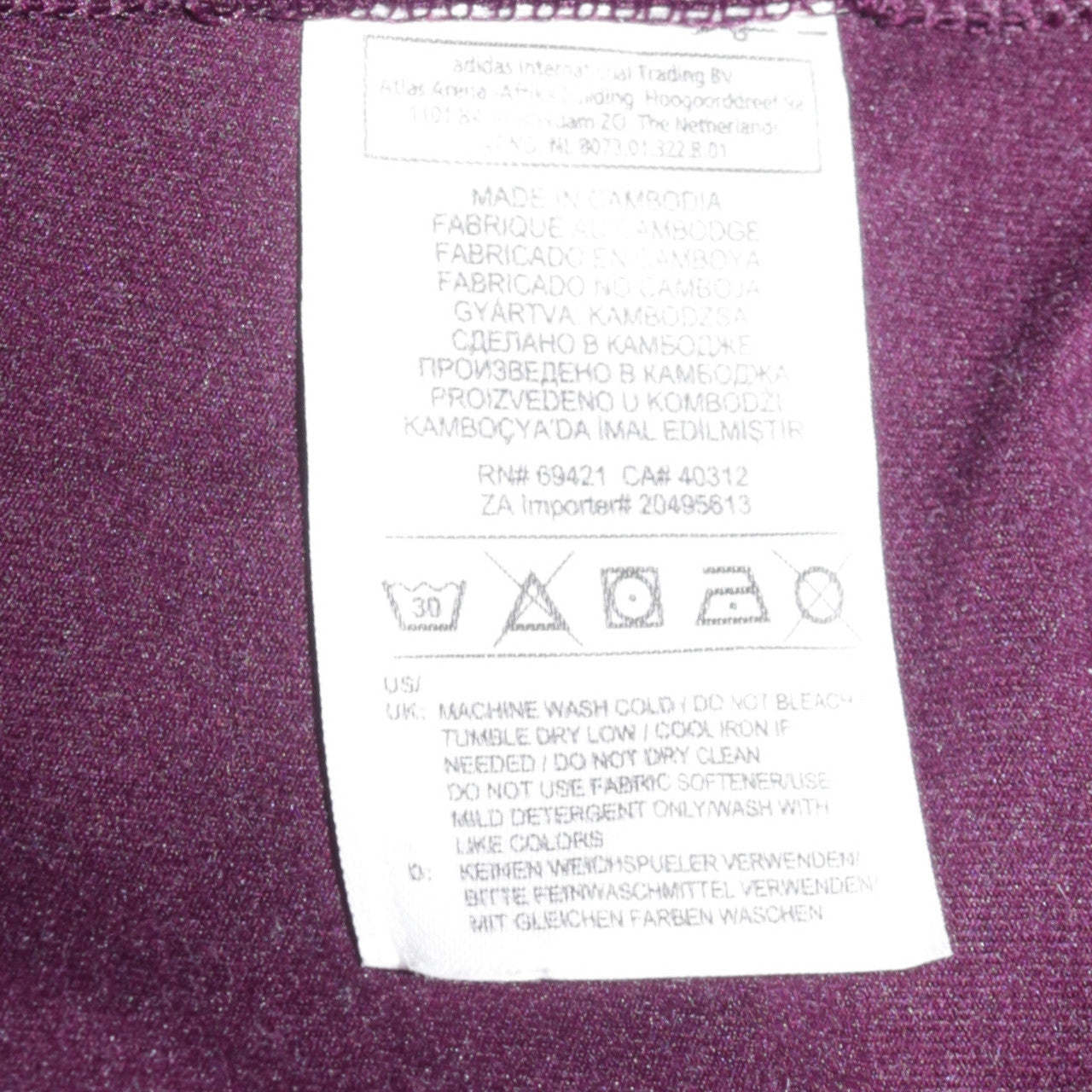 Womens UK Size L Reebok Purple Full Zip Hoodie