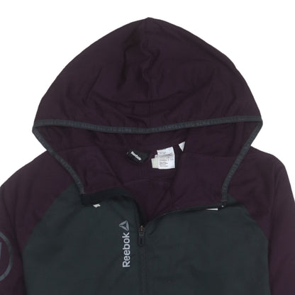 Womens UK Size L Reebok Purple Full Zip Hoodie
