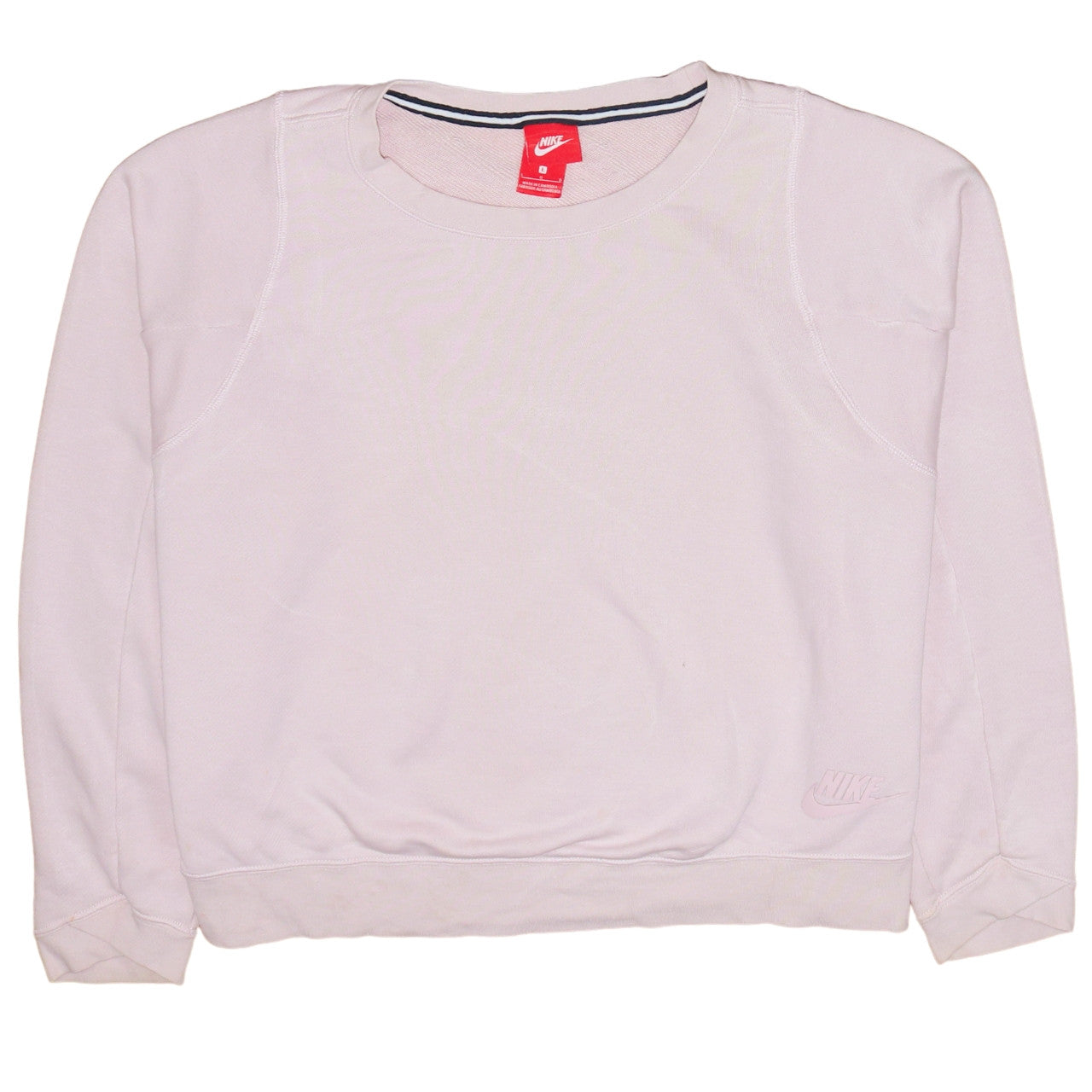 Womens UK Size L Nike Pink Pullover Sweatshirt
