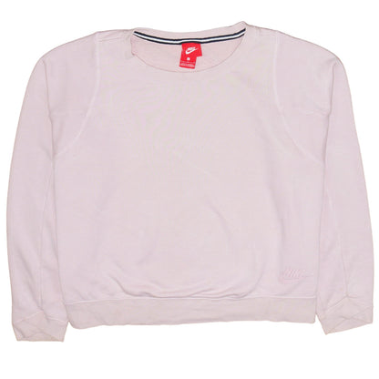 Womens UK Size L Nike Pink Pullover Sweatshirt