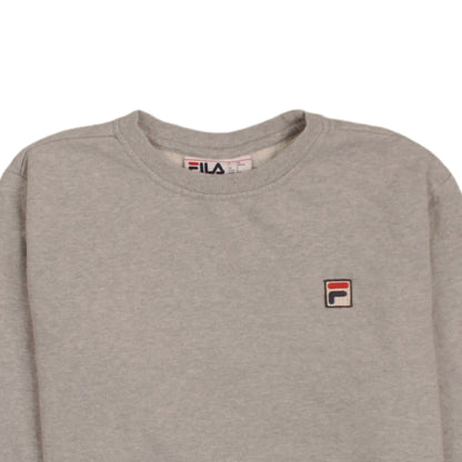 Fila Men's Grey Pullover Sweatshirt Size S Classic Crew Neck