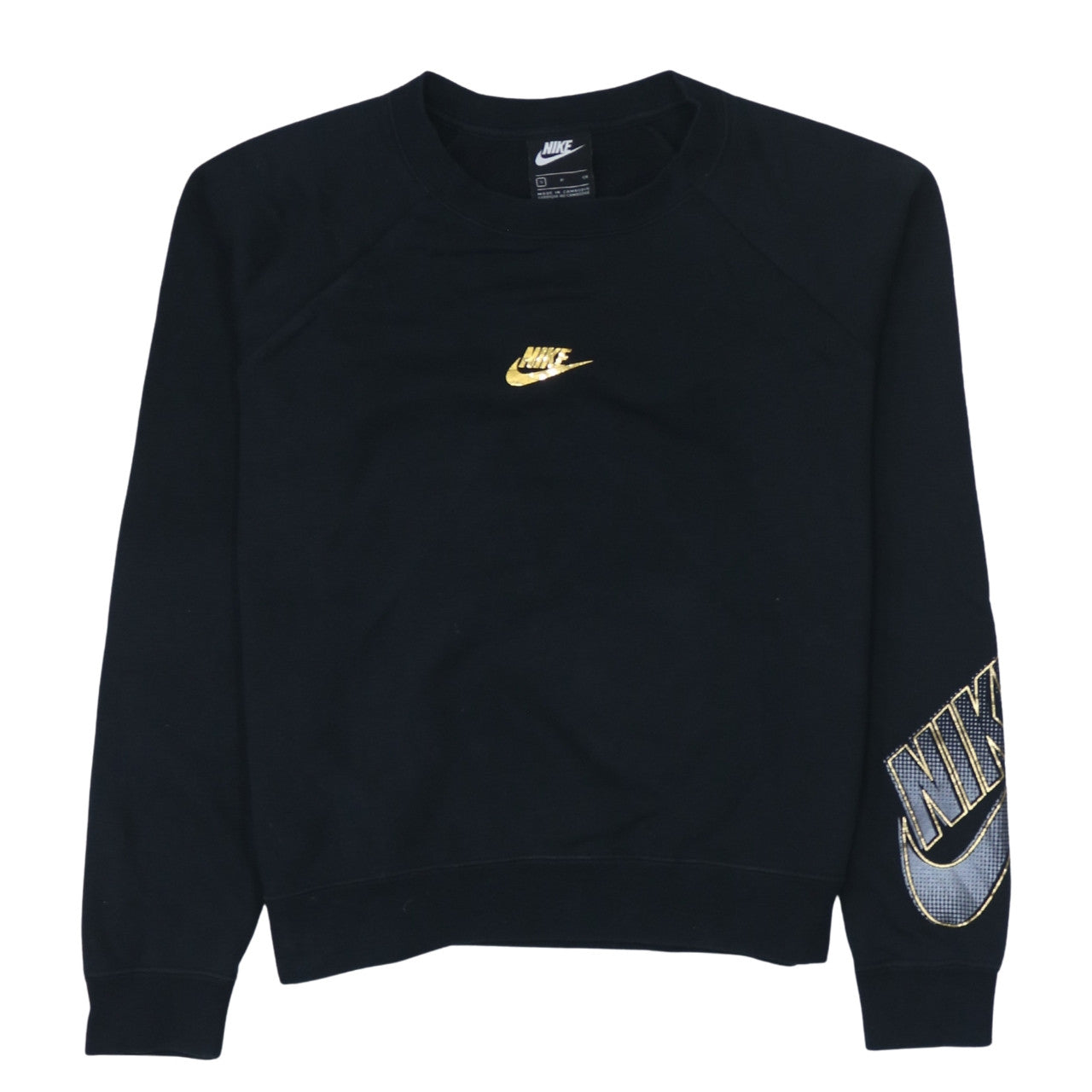 Womens UK Size S Nike Black Pullover Sweatshirt