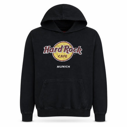 Mens UK Size M Hard Rock Cafe Black Pullover Hoodie