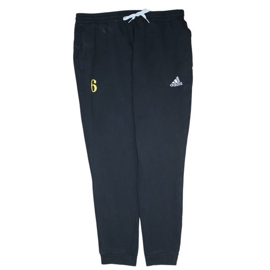 Adidas Mens Black XL Jogger Sweatpants with Drawstring Waist