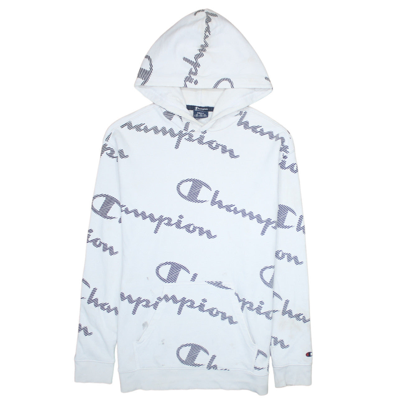 Mens UK Size S Champion White Pullover Hoodie