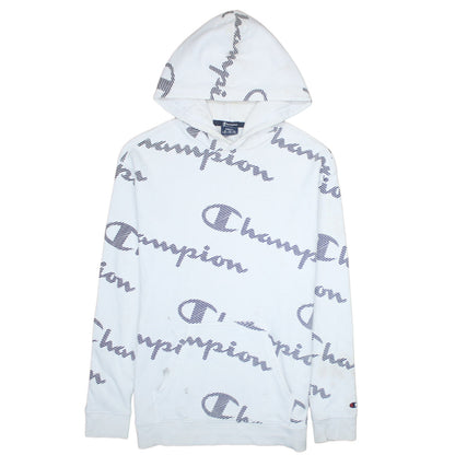Mens UK Size S Champion White Pullover Hoodie
