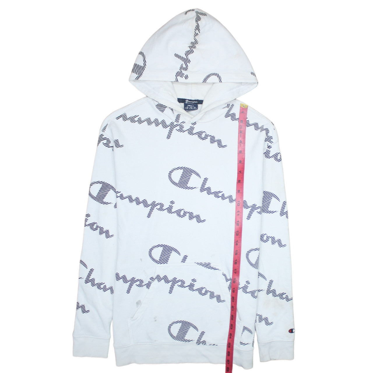 Mens UK Size S Champion White Pullover Hoodie