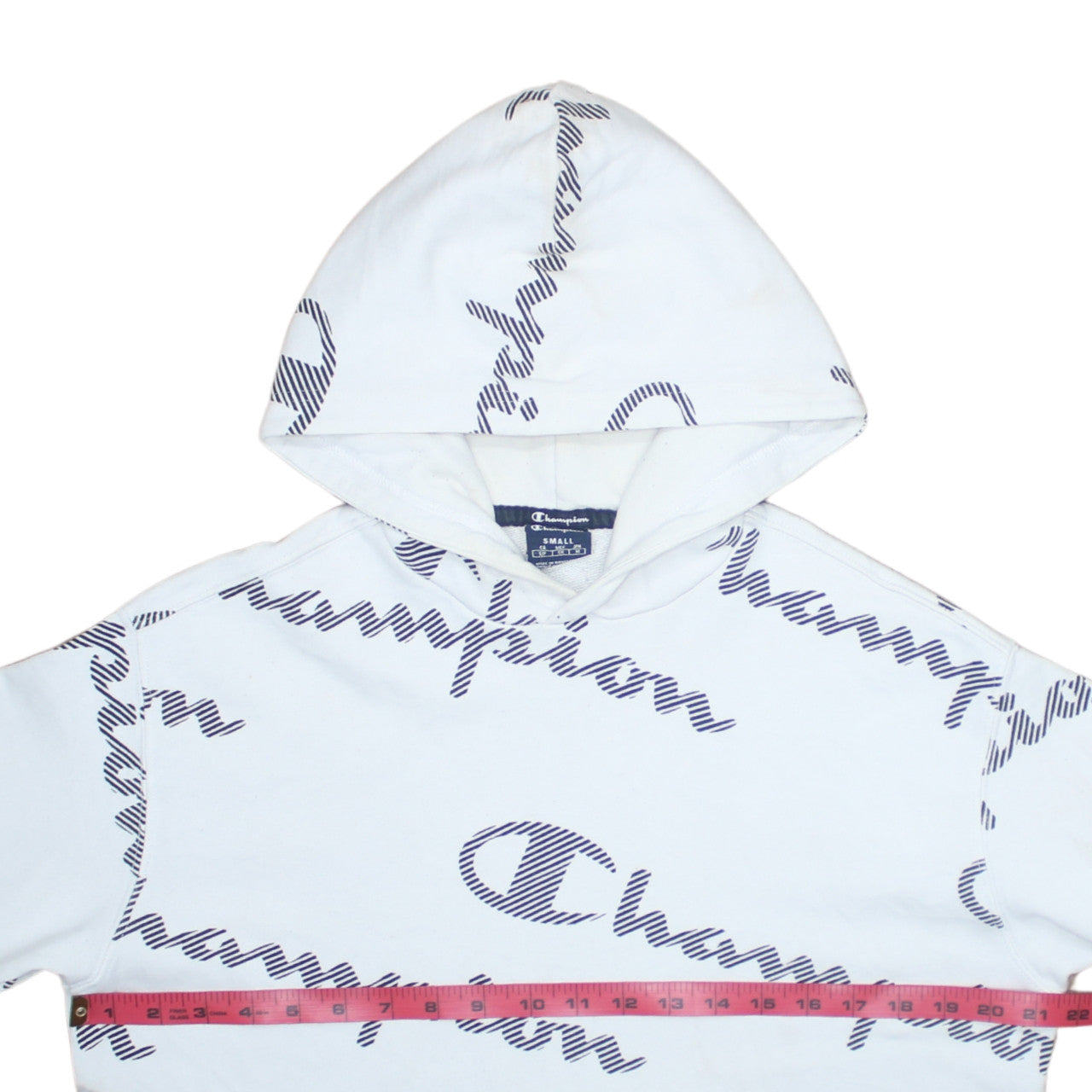 Mens UK Size S Champion White Pullover Hoodie