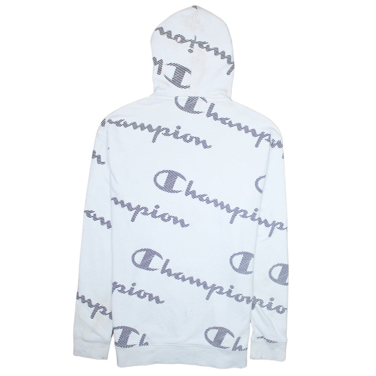 Mens UK Size S Champion White Pullover Hoodie
