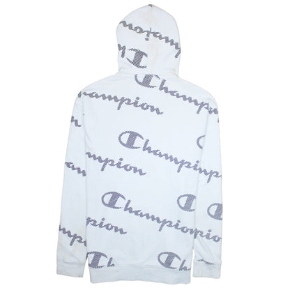 Mens UK Size S Champion White Pullover Hoodie