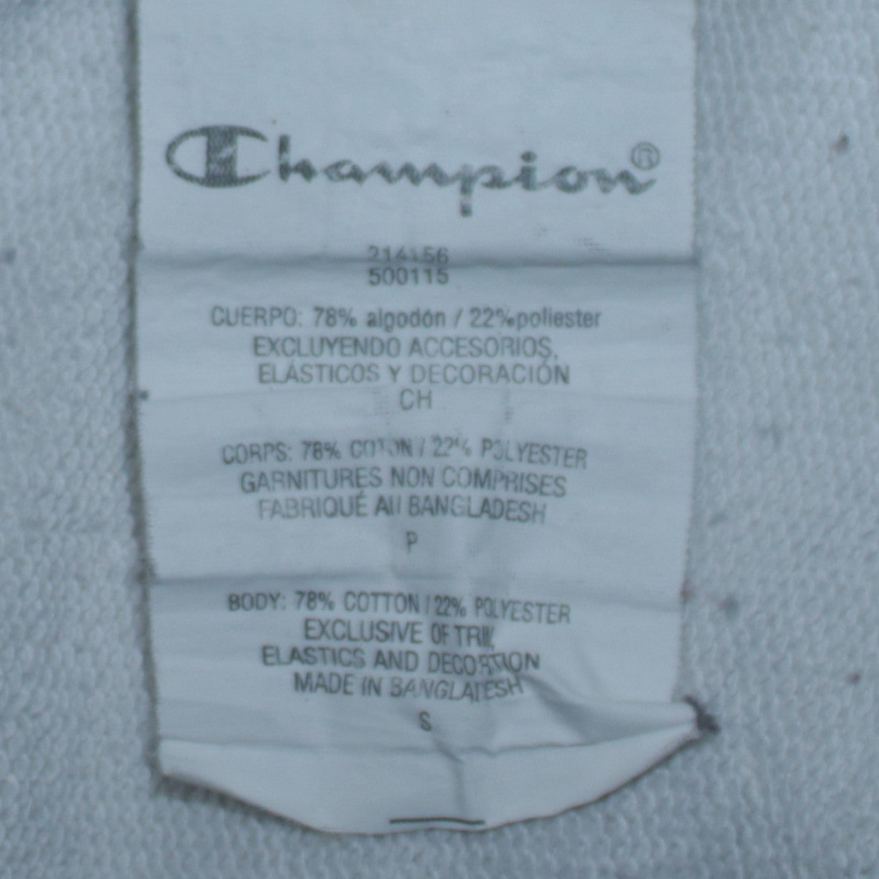 Mens UK Size S Champion White Pullover Hoodie