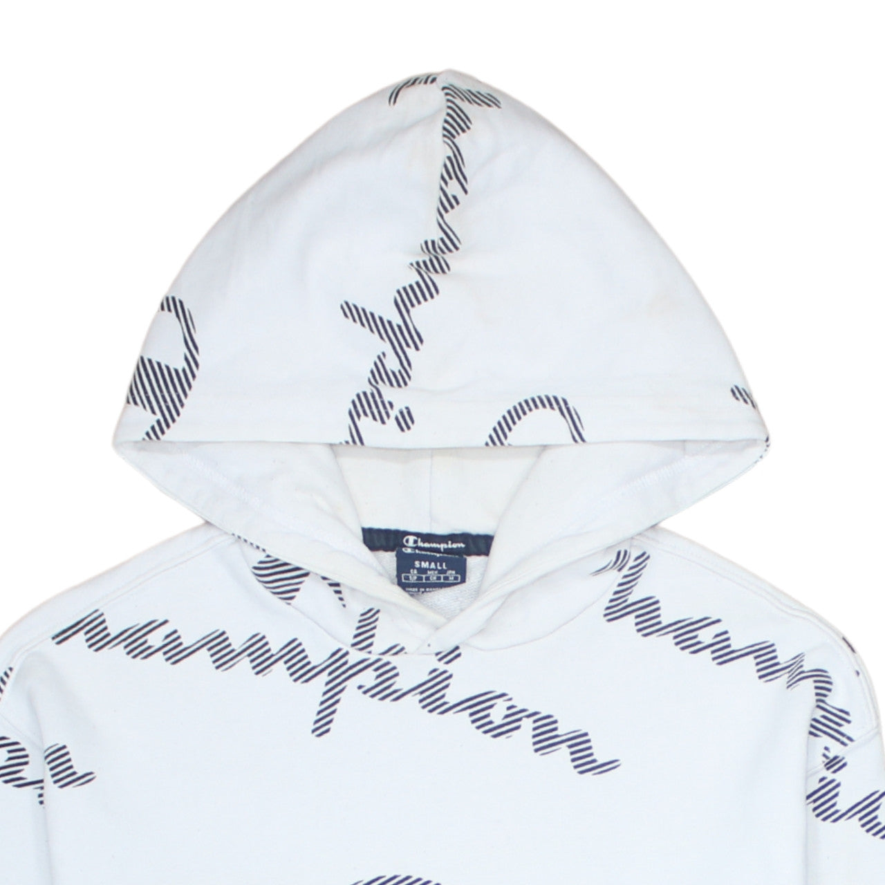 Mens UK Size S Champion White Pullover Hoodie