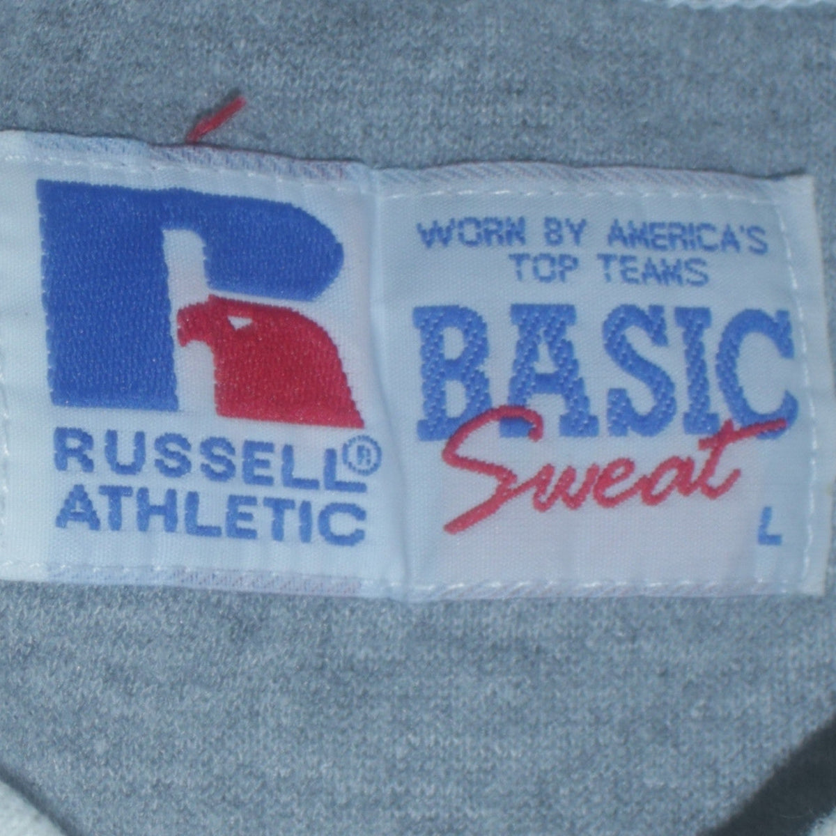 Mens UK Size L Russell Athletic Grey Pullover Sweatshirt