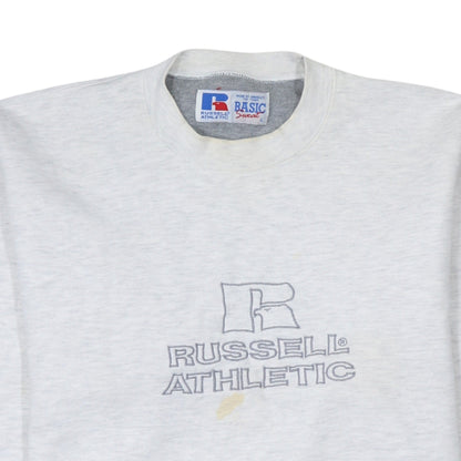 Mens UK Size L Russell Athletic Grey Pullover Sweatshirt
