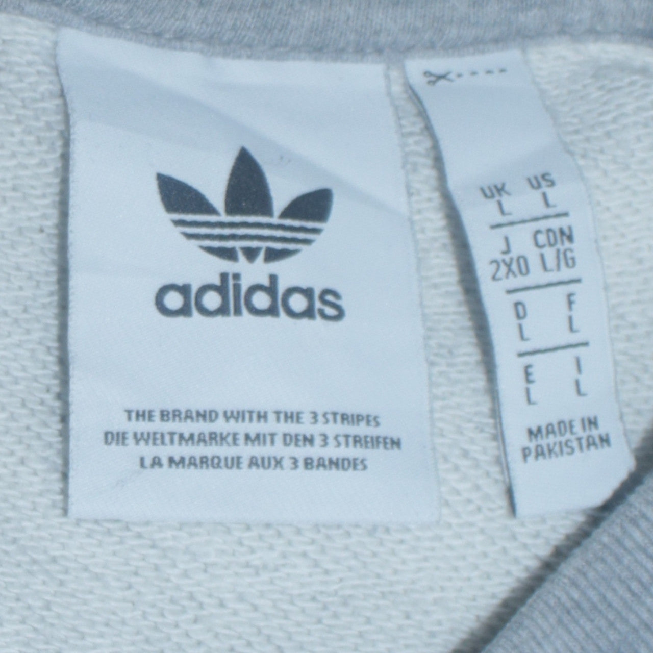 Mens UK Size L adidas Grey Pullover Sweatshirt