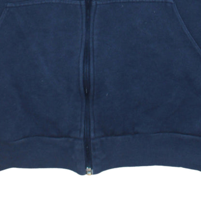 Adidas Boys Blue Full Zip Fleece Hoodie 15-16 Years Sports Logo