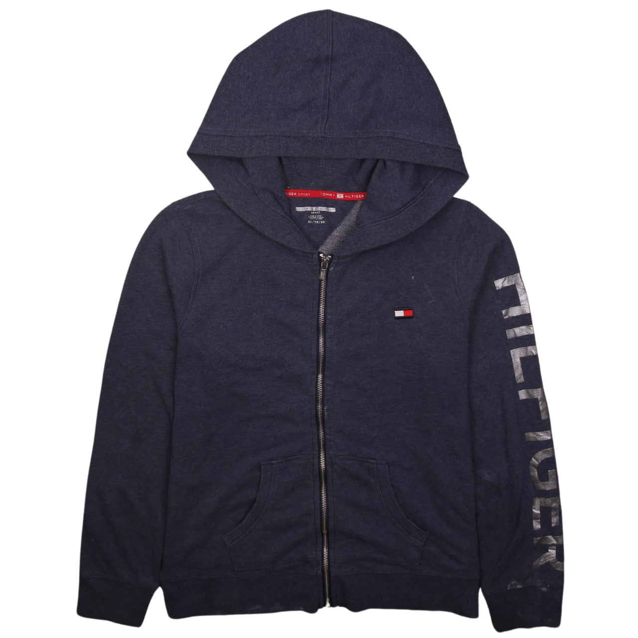 Mens UK Size XS Tommy Hilfiger Blue Full Zip Hoodie