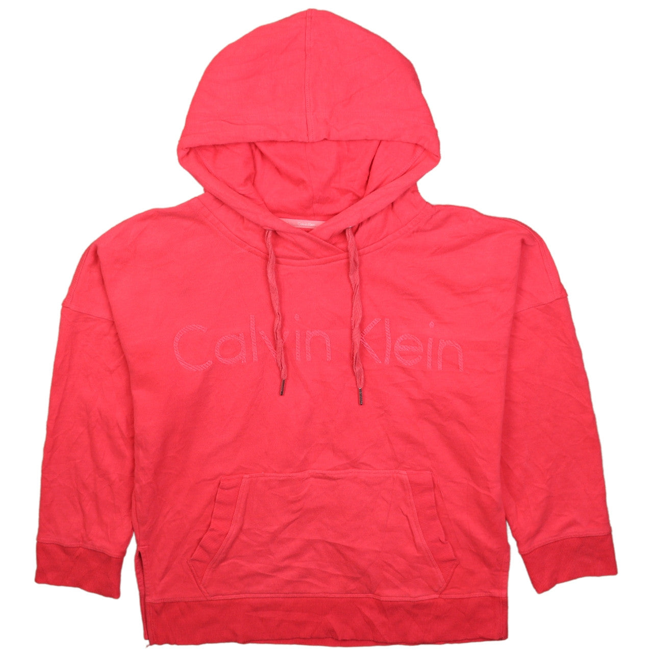 Womens UK Size S Calvin Klein Pink Pullover Hoodie