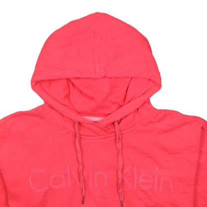 Womens UK Size S Calvin Klein Pink Pullover Hoodie