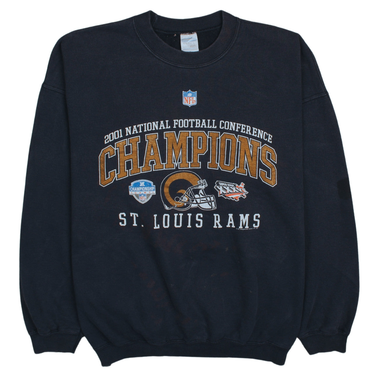 Mens UK Size XL Fruit of the Loom Blue Pullover Sweatshirt