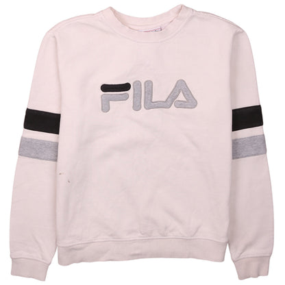 Womens UK Size S FILA Beige Pullover Sweatshirt