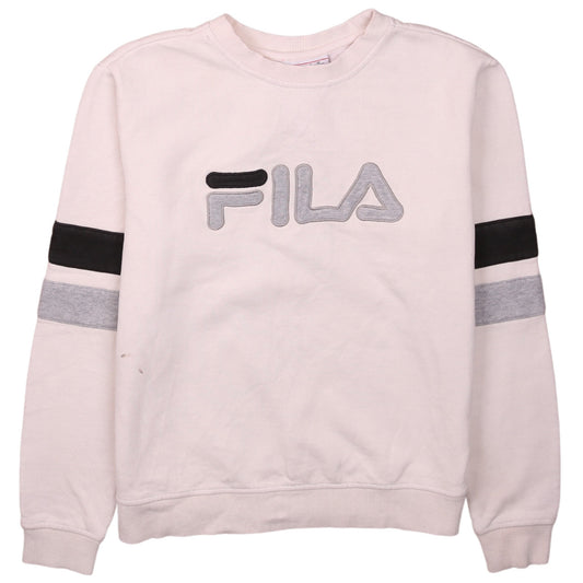 Womens UK Size S FILA Beige Pullover Sweatshirt