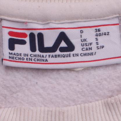 Womens UK Size S FILA Beige Pullover Sweatshirt