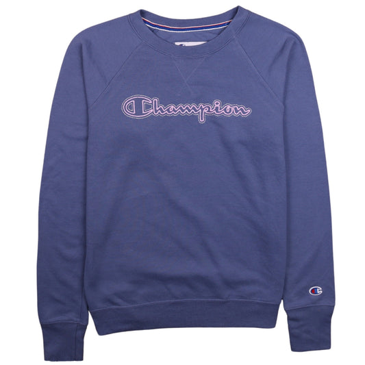 Womens UK Size XS Champion Blue Pullover Sweatshirt