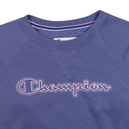 Womens UK Size XS Champion Blue Pullover Sweatshirt