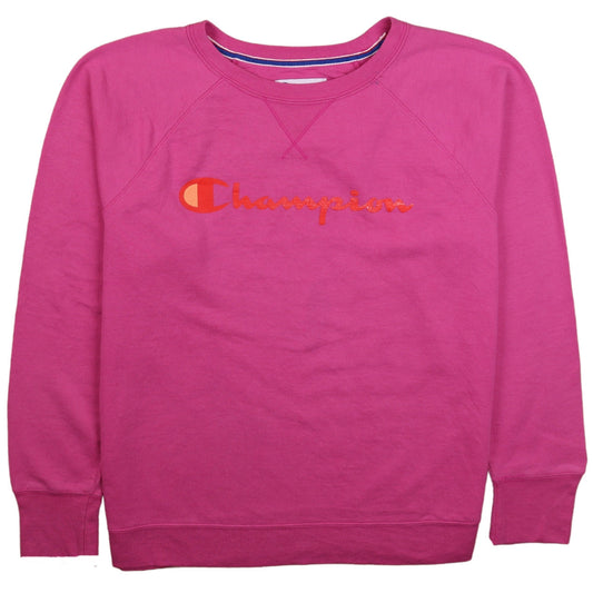 Womens UK Size L Champion Pink Pullover Sweatshirt