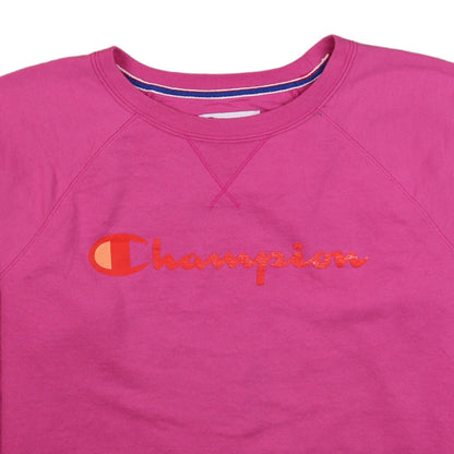 Womens UK Size L Champion Pink Pullover Sweatshirt