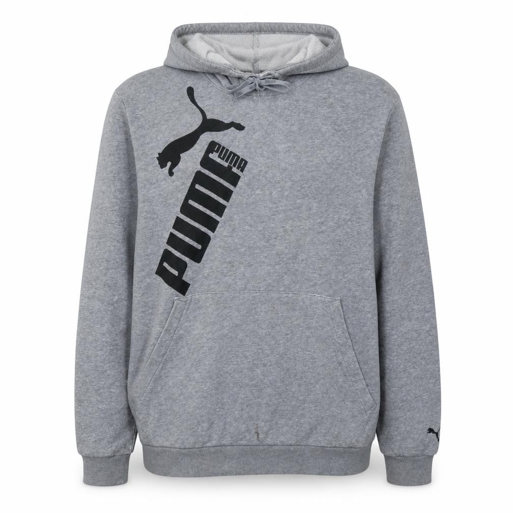 Mens UK Size XL PUMA Grey Pullover Hoodie