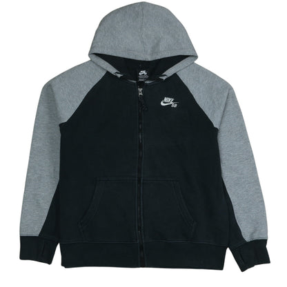 Nike SB Boys Black & Grey Full Zip Hoodie 12-13 Years Skateboard Zip Hooded Sweatshirt