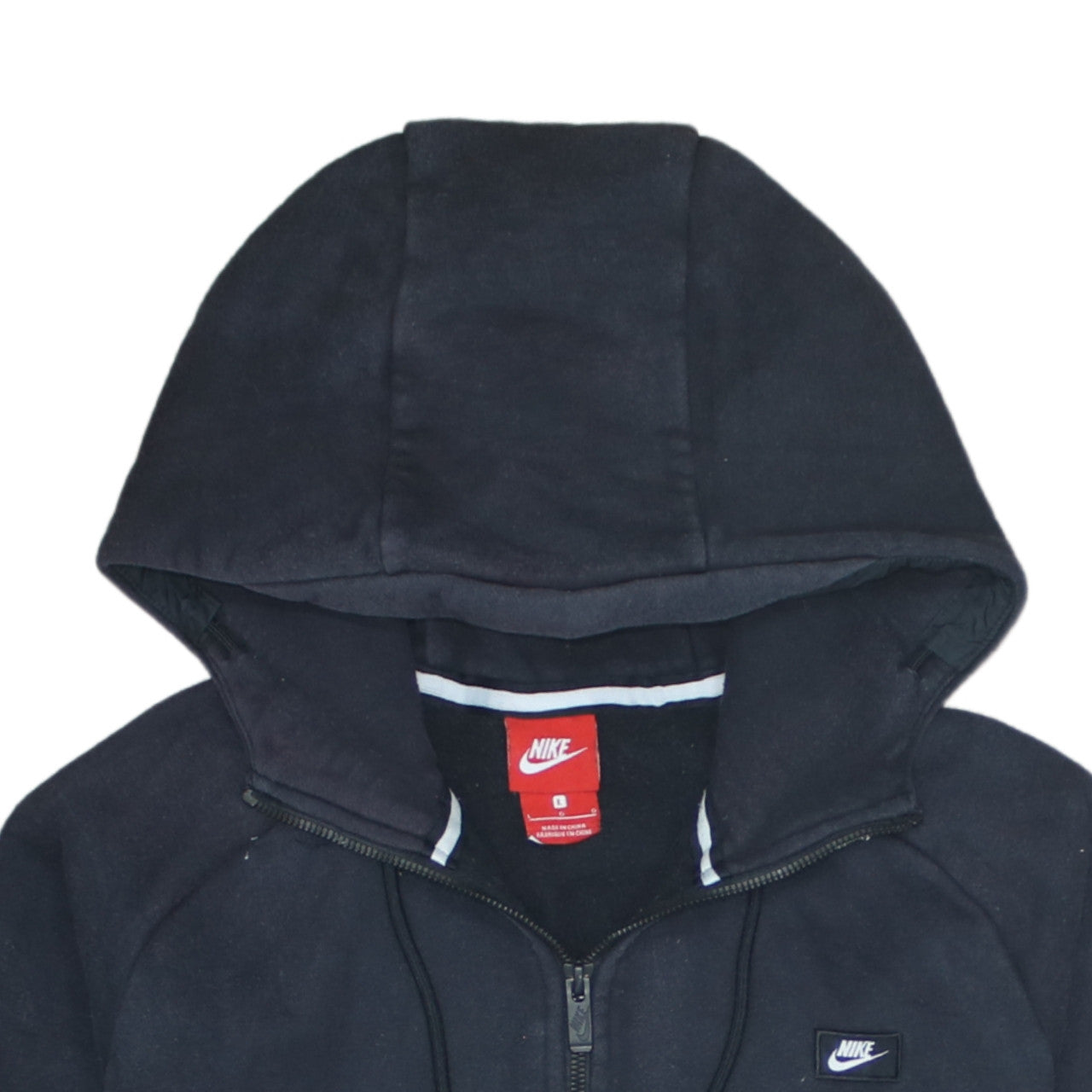 Mens UK Size L Nike Black Full Zip Hoodie