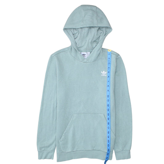 Adidas Boys Green Pullover Hoodie 13-14 Years Classic Logo Sweatshirt