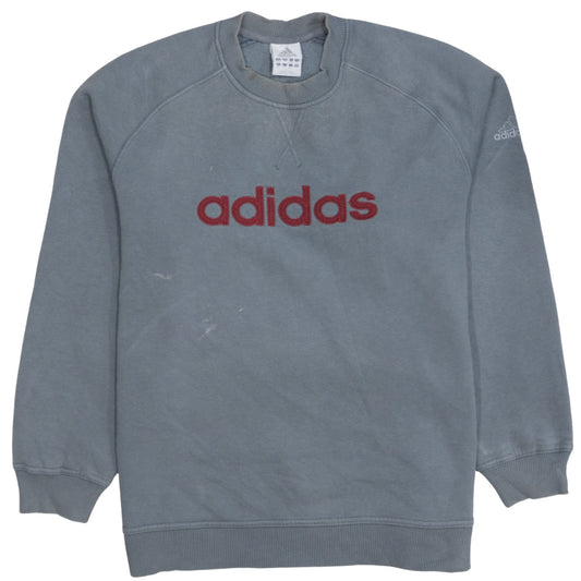 Mens UK Size L adidas Grey Pullover Sweatshirt