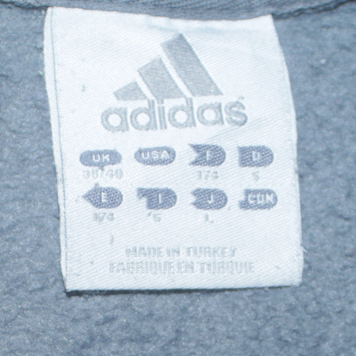 Mens UK Size L adidas Grey Pullover Sweatshirt